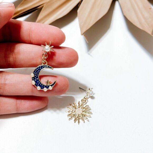 Boho dangle earrings N376 - Picture 3 of 4